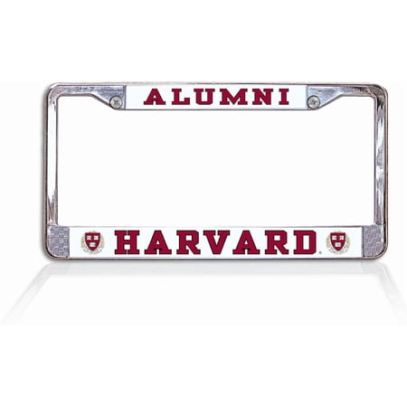Harvard Alumni Emblem Logo Chrome License Plate Frame