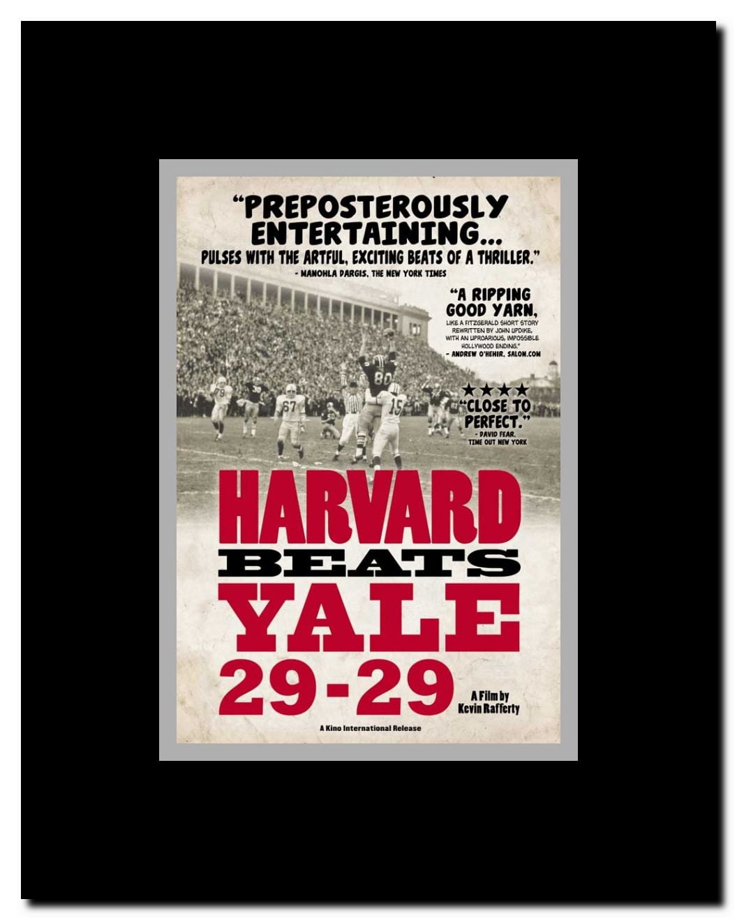 Harvard Beats Yale 29-29 Framed Movie Poster
