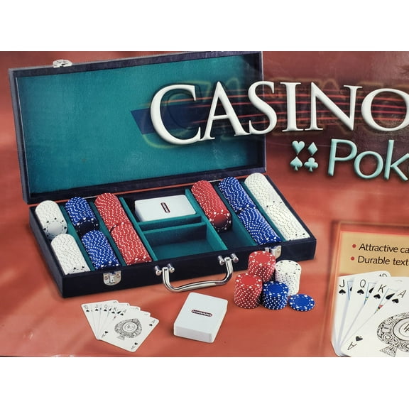 Harvard Casino-Style Poker Chips Deluxe Set With Chrome Handled Case 25690