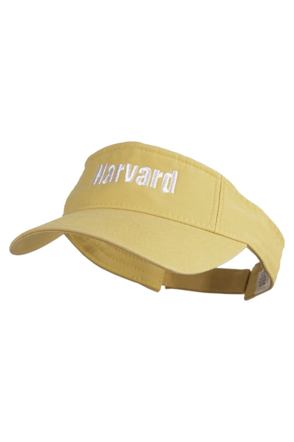 Harvard Embroidered Pro Style Cotton Twill Washed Visor - Mango OSFM