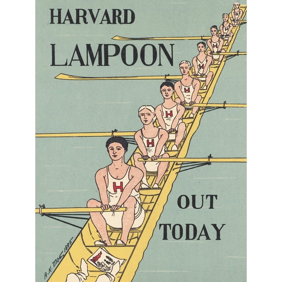 Harvard Lampoon Rowing Boat Advert Extra Large XL Wall Art Poster Print