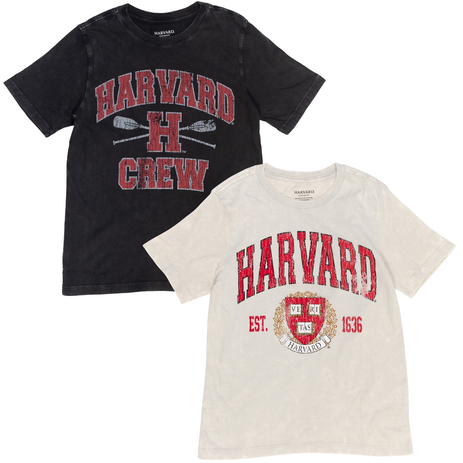 Harvard University Big Boys 2 Pack T-Shirts Little Kid to Big Kid
