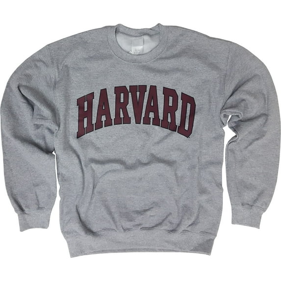Harvard University Sweatshirt Officially Licensed Arched Block Crewneck