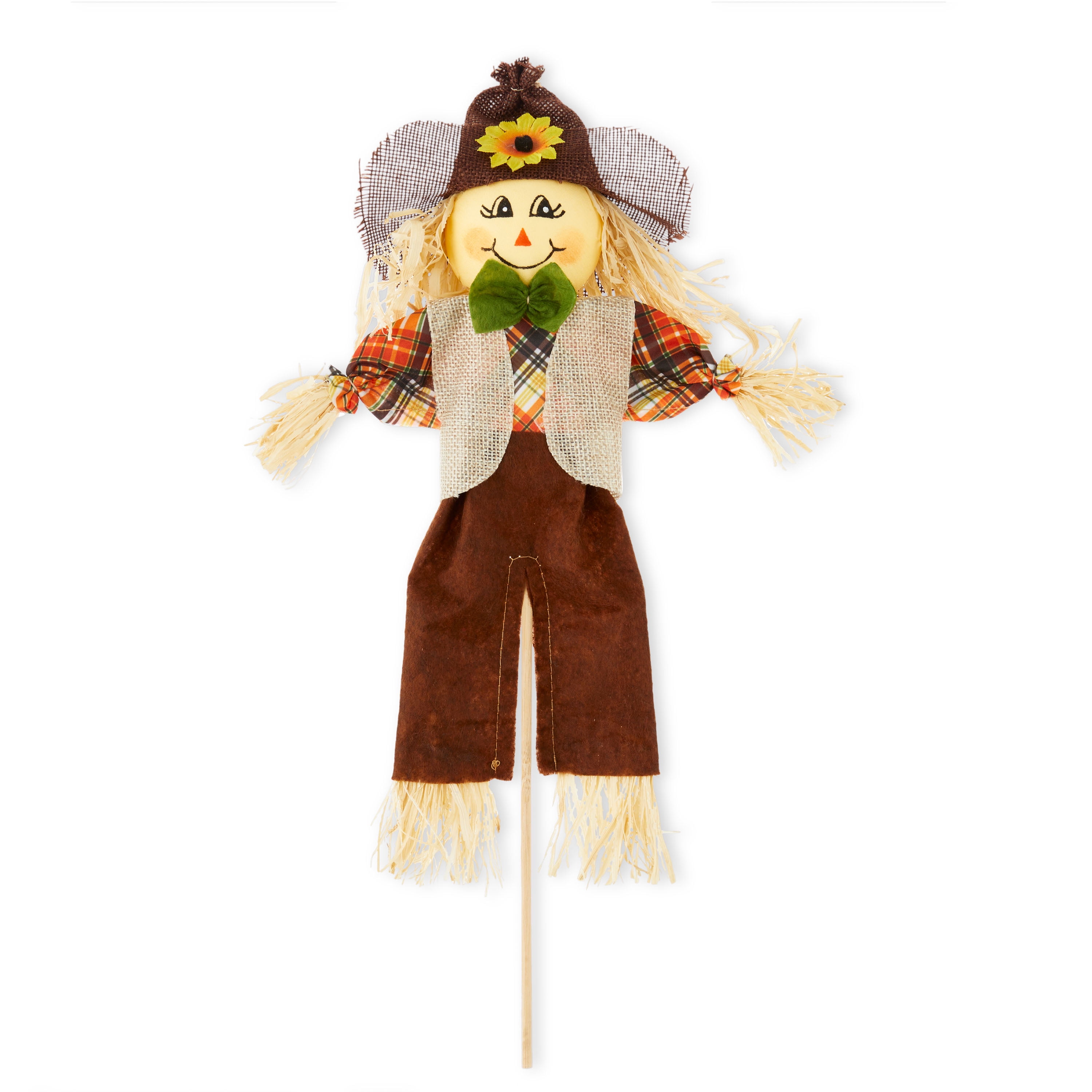 Harvest 14in Height Brown Scarecrow Pick Decoration, Way to Celebrate ...