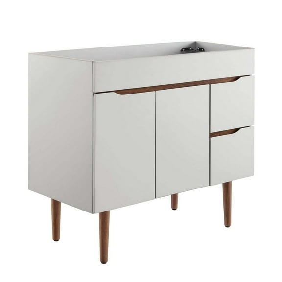 Modway Harvest 36" Bathroom Vanity Cabinet (Sink Basin Not Included) in Gray Walnut