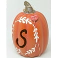 thumbnail image 1 of Harvest 9-Inch Pre-Lit LED Monogram Letter “S” Pumpkin, 1 of 2