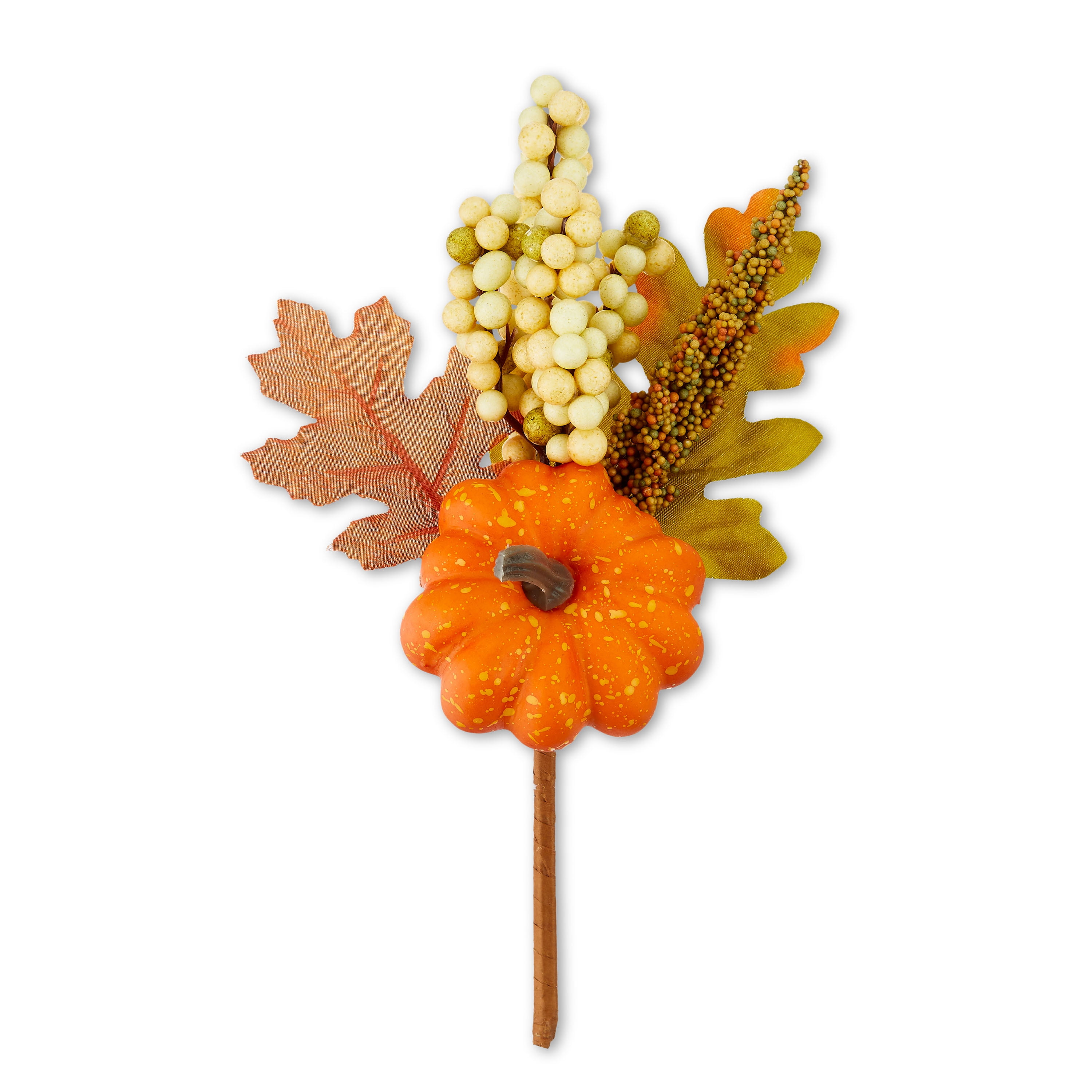 Harvest 9 in Orange Pumpkin Floral Pick, Way to Celebrate