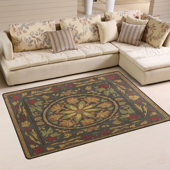 Harvest Abundance Soft Polyester Area Rug 31''x20'', Non Slip, Memory Foam, Water Absorbent