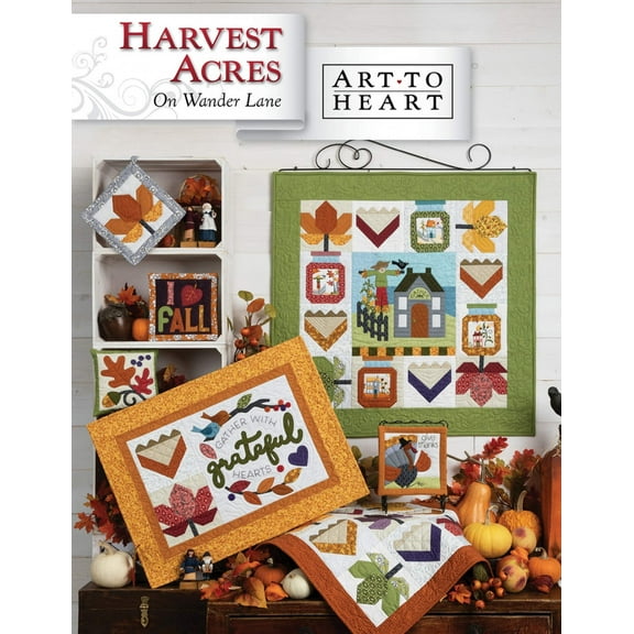 Harvest Acres on Wander Lane Quilt Pattern (November - Block 11) by Nancy Halvorsen of Art to Heart