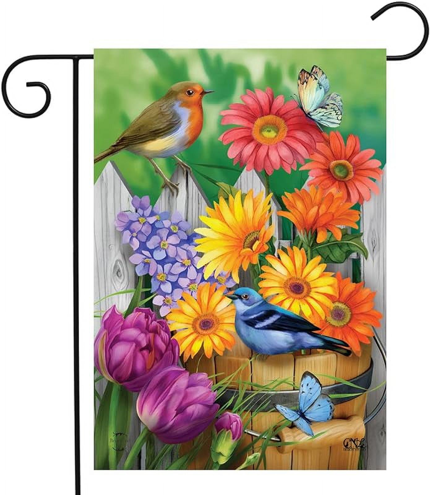 YOWANYES Gartenflagge Mit Bluebirds – Sommerlich & Dekorativ Für Draußen