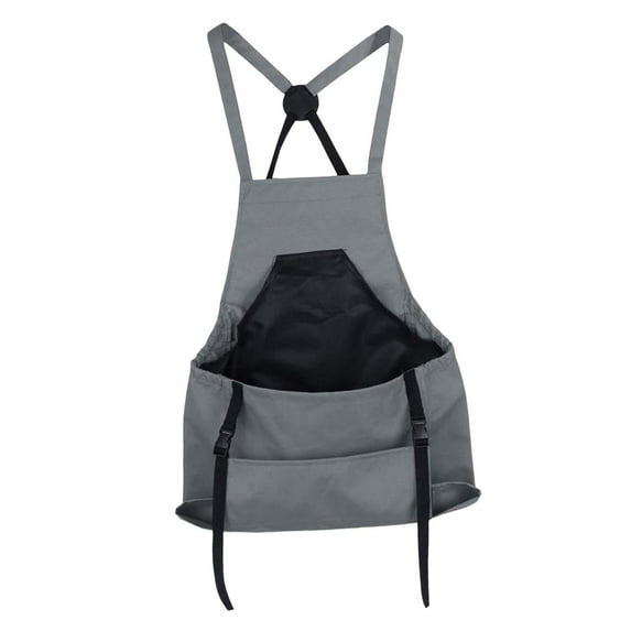 Harvest Apron with Large Pouch Gardening Apron with Pockets for Gardening Gray
