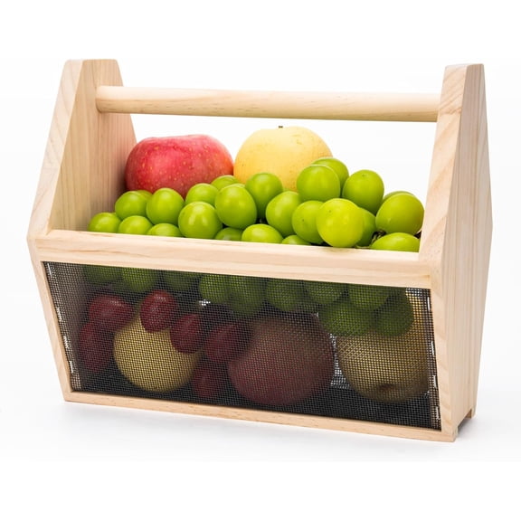 Harvest Basket with Rust-Resistant Metal Mesh Durable Garden Basket for Gardeners | Perfect for Gathering Fresh Fruits, Vegetables & Herbs | Sturdy Handle, Breathable Design & Easy to Clean