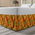 thumbnail image 1 of Harvest Bed Skirt, Pumpkins in a Vibrant Colored Pattern Natural Ingredients Vegetarian Organic Food, Elastic Bedskirt Dust Ruffle Wrap Around for Bedding Decor, 4 Sizes, Orange Green, by Ambesonne, 1 of 2