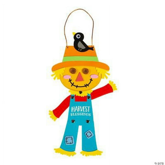 Harvest Blessings Scarecrow Craft Kit - Makes 12, Fall, Craft Kits, 12 Pcs