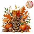 thumbnail image 1 of Harvest Candle Fall Diamond Art Kit Framed 12 Inch Decorative Wall Art for Adults Home Wall Decor Craft Kit, 1 of 5