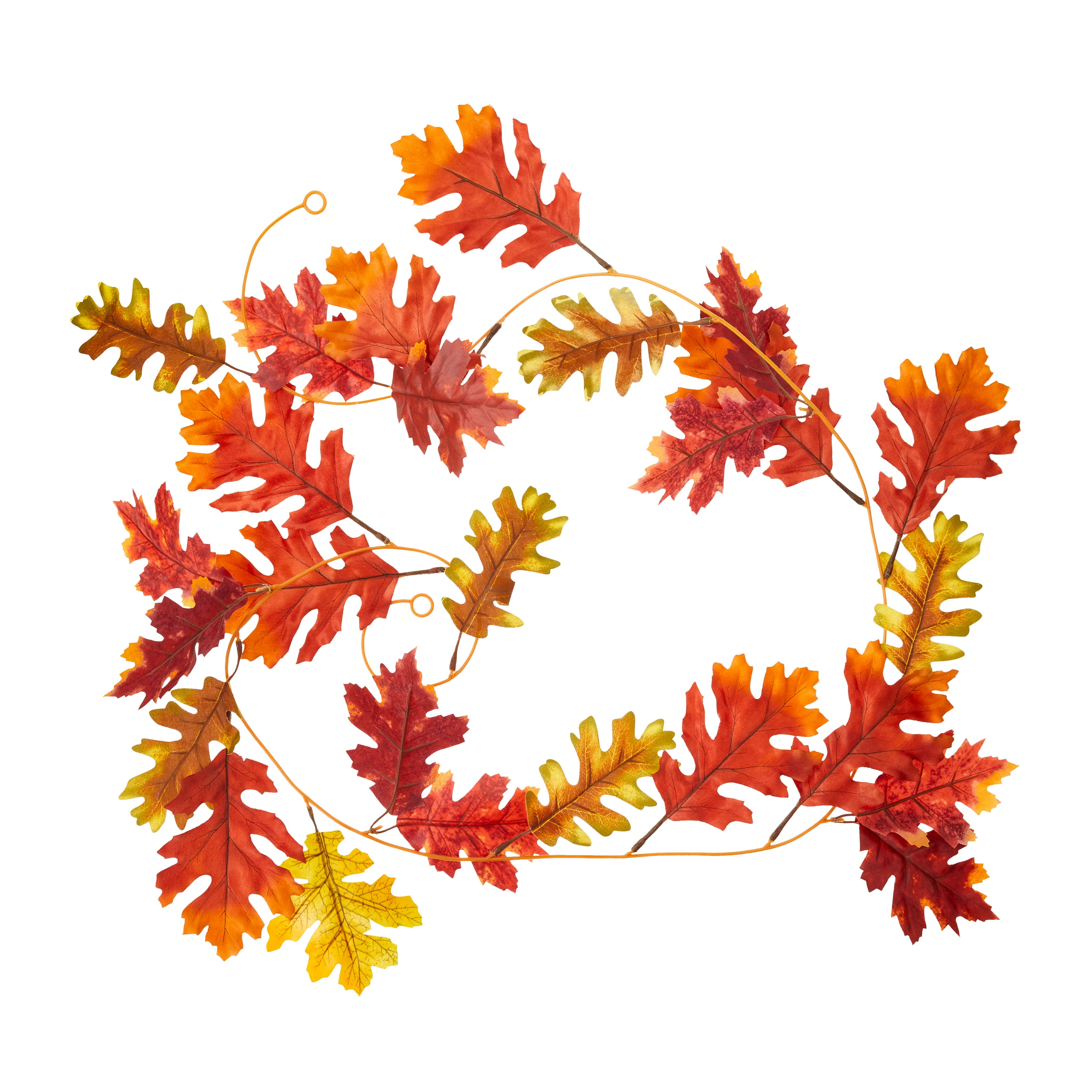 Instant Gratification Harvest Colorful Autumn Leaves Polyester Garland, 6′, by Way To Celebrate