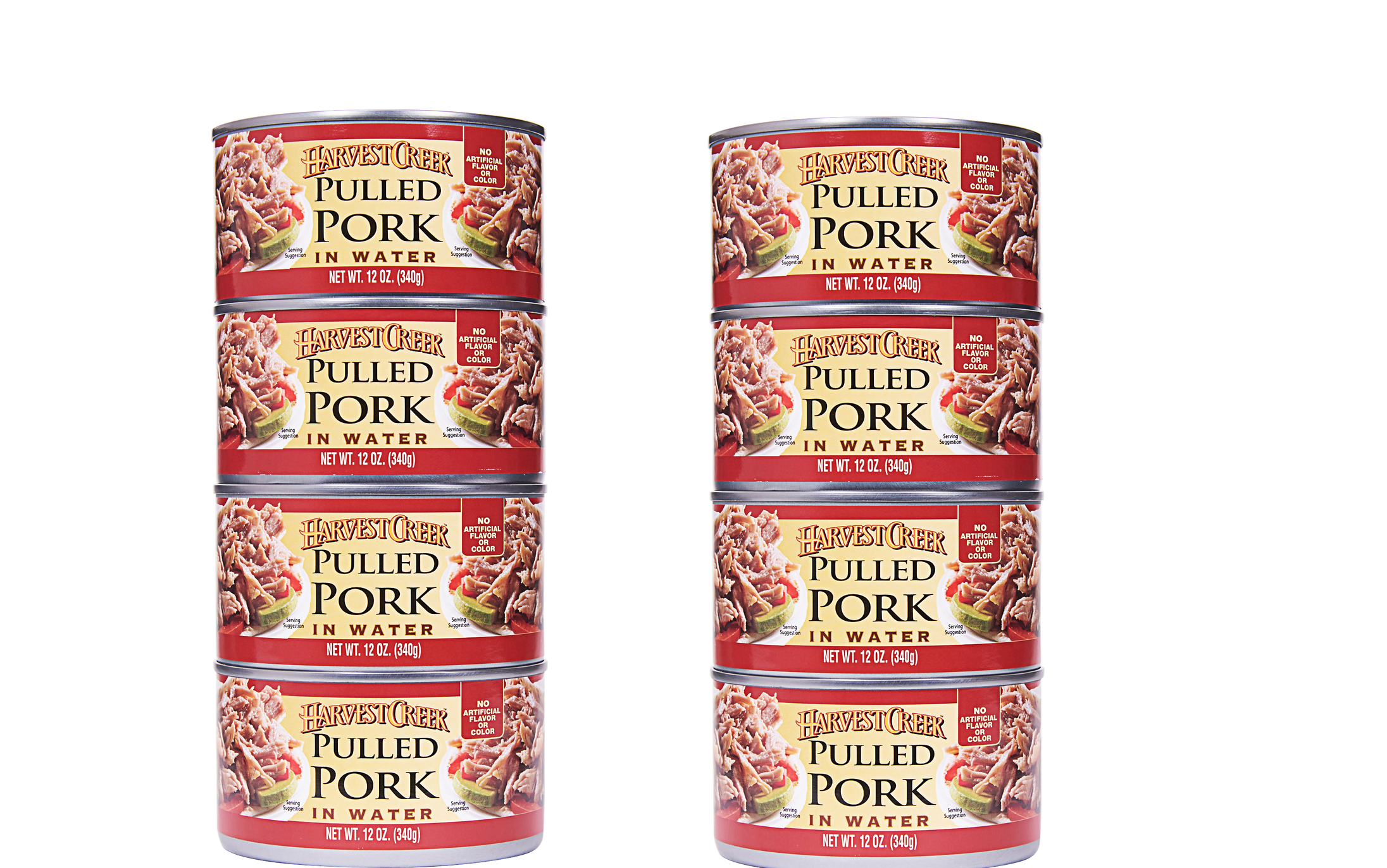 Harvest Creek Pulled Pork In Water, 12 oz, 8 ct