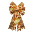 thumbnail image 1 of Harvest Decorative Bow Fall Pumpkin Ribbon Bow – 19.7" Thanksgiving Bow for Wreath Door Chair & Home Decor, 1 of 1