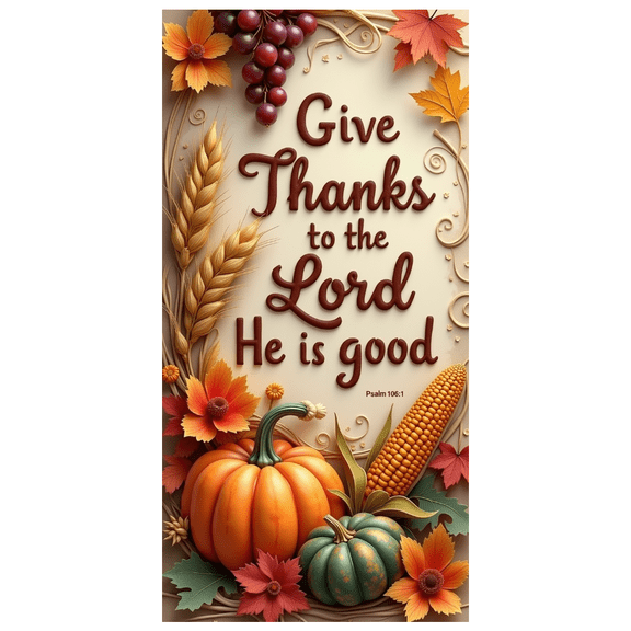 Harvest Design Autumn Banner Thanksgiving Decoration Fall Theme for Holiday Display Seasonal Celebration Religious Event
