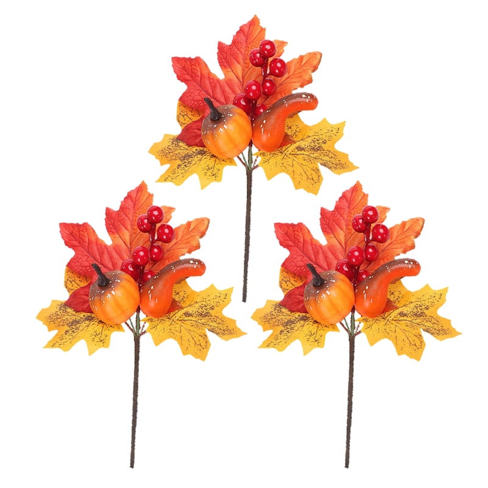 Harvest Fall Picks for Vase, 10.6inch Tall Artificial Fall Floral Picks
