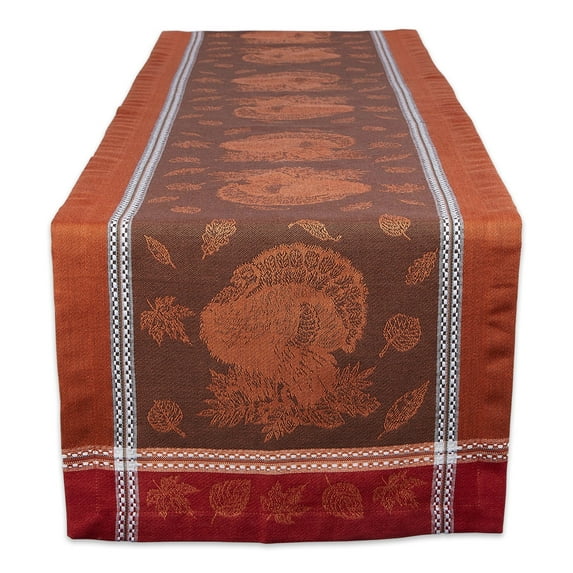 Harvest Feast Jacquard Table Runner 14x108