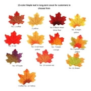 Harvest Festival 8cm Simulated Maple Leaves 50 Pieces A Pack Thanksgiving Christmas Decoration Maple Leaves