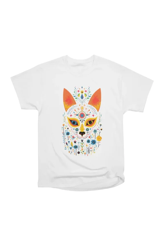 Harvest Flower Fox T-Shirt Tee Gift For Him Merch For Her Apparel For Friend