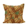 thumbnail image 1 of Harvest Fluffy Throw Pillow Cushion Cover, Pumpkins in a Vibrant Colored Pattern Natural Ingredients Vegetarian Organic Food, Decorative Square Pillow Case, 24" x 24", Orange Green, by Ambesonne, 1 of 5