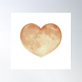 thumbnail image 1 of Harvest Heart Moon Poster Wall Art, Modern Wall Decor, 24x24 UNFRAMED, 1 of 3