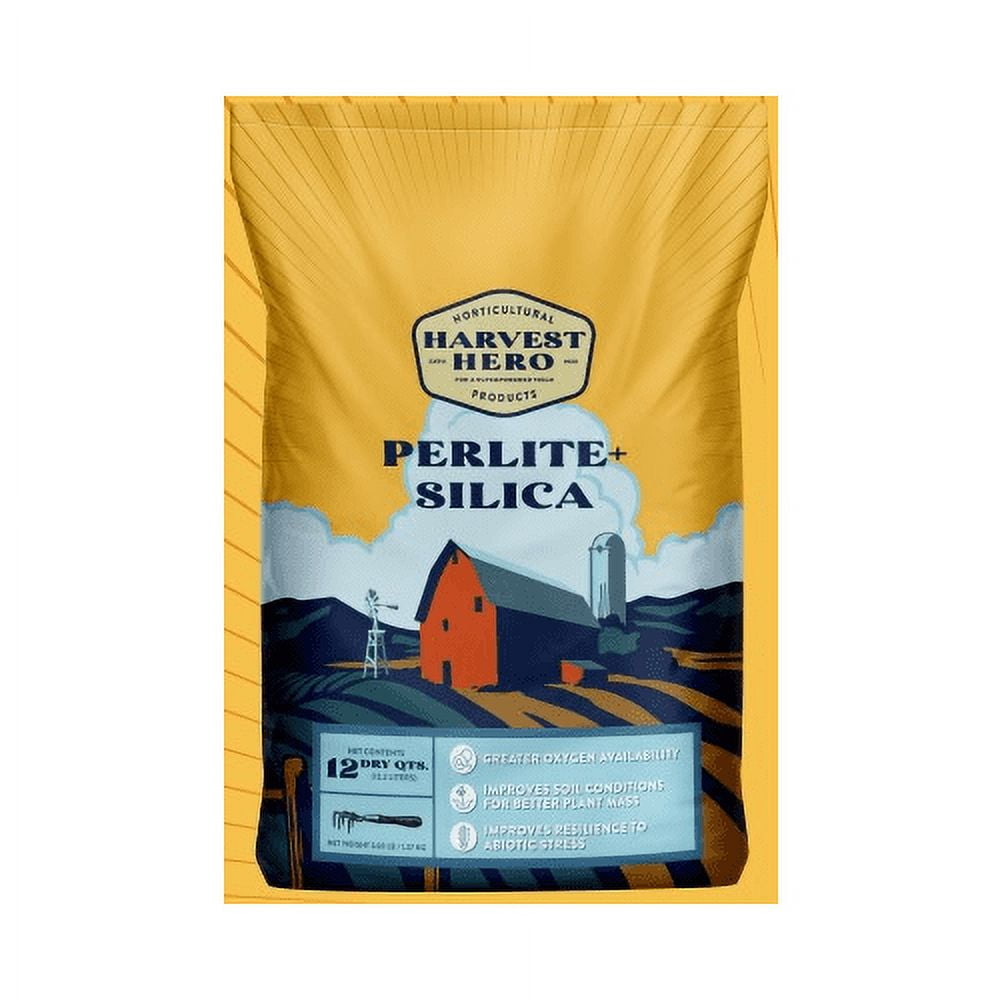 Harvest Hero Perlite w/Silica for Potting Soil Mix, Root Cuttings, Containers and Hydroponic Growing - Medium Grade - 3 Cubic Foot – 20 Pounds