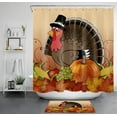 thumbnail image 1 of Harvest Hilarity: Waterproof Shower Curtain for Turkey Time Laughs, 1 of 5