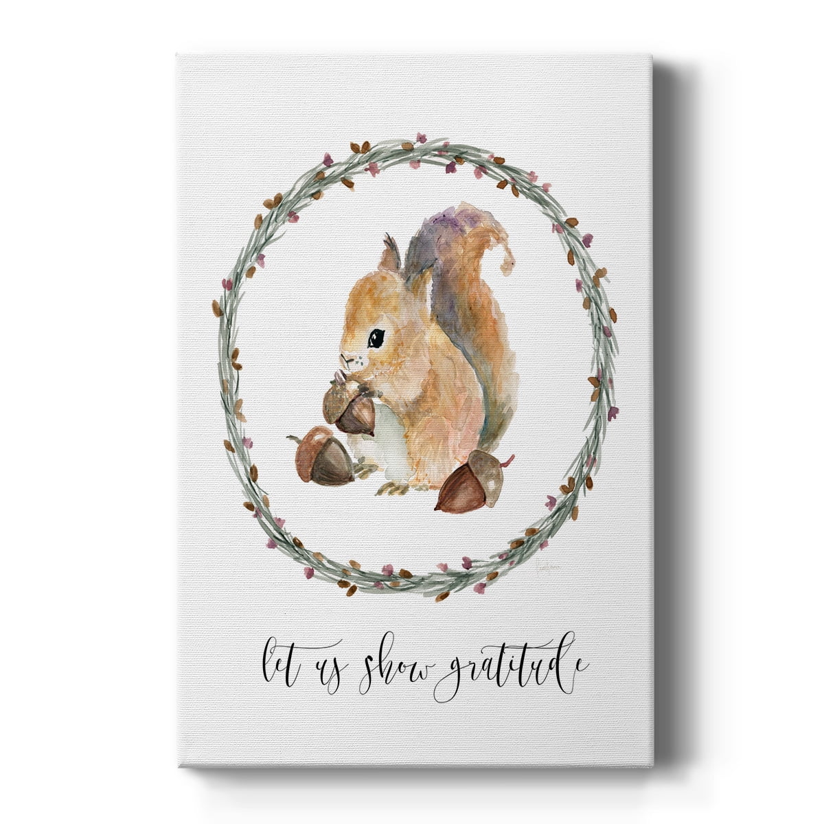 Harvest Home Squirrel Premium Gallery Wrapped Canvas - Ready to Hang