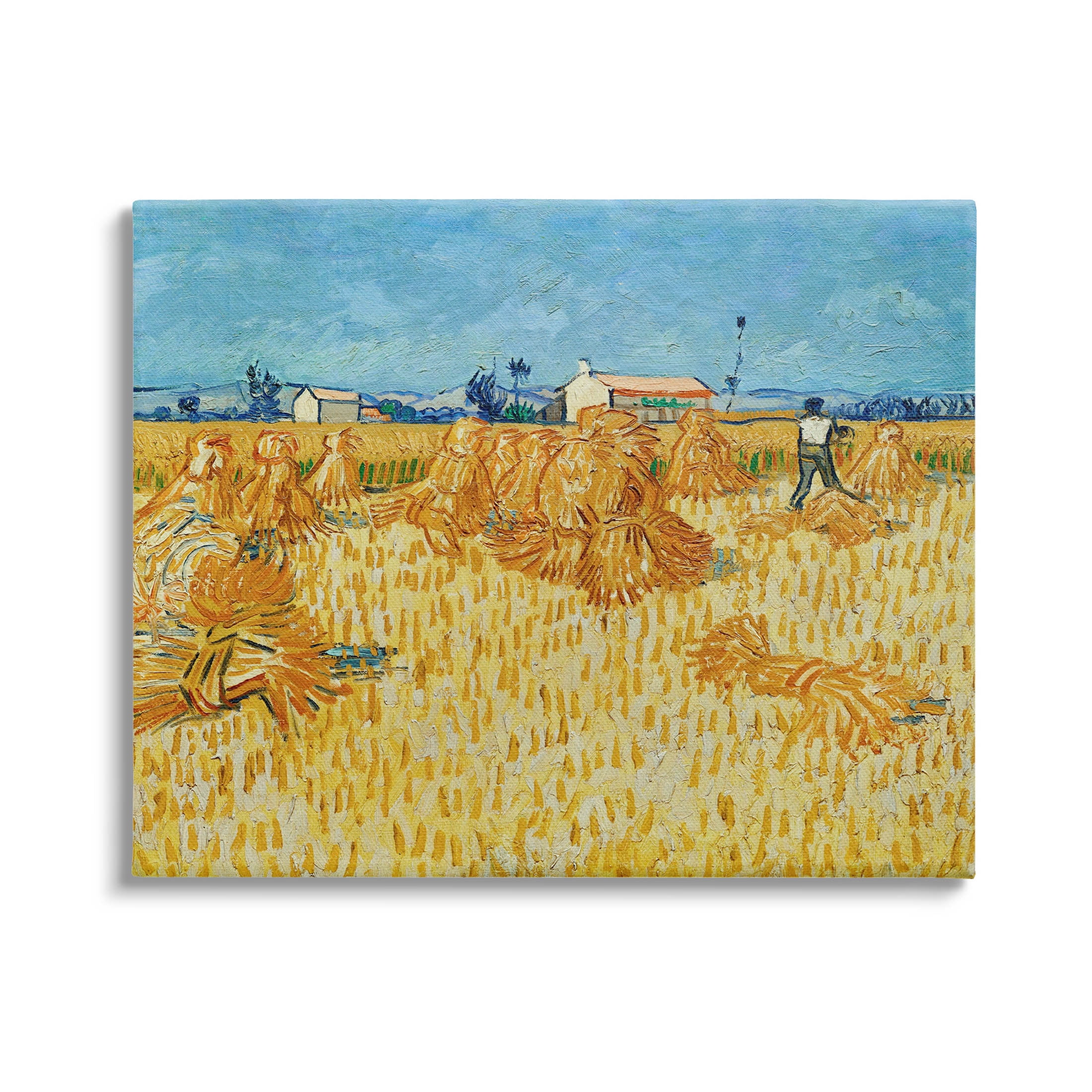 Harvest In The Provence Van Gogh Scenery Landscape Painting Gallery Wrapped Canvas Print Wall Art