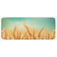 thumbnail image 1 of Harvest Kitchen Mat, Wheat Field and Blue Sky Agriculture Themed Abstract Composition, Plush Decorative Kitchen Mat with Non Slip Backing, 47" X 19", Yellow Orange Mint Green, by Ambesonne, 1 of 1