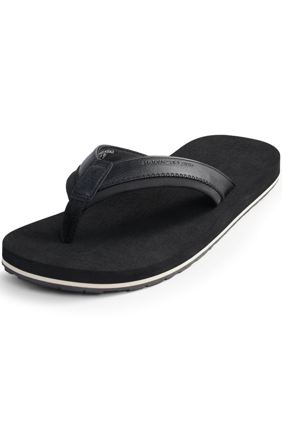 Comfortable Flip Flops for Men Arch Support Thong Sandals Non Slip Summer Beach Shoes Black Size 10 Males