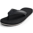 thumbnail image 1 of Harvest Land Comfortable Flip Flops for Men Arch Support Thong Sandals Non Slip Summer Beach Shoes Black Size 9 Males, 1 of 11