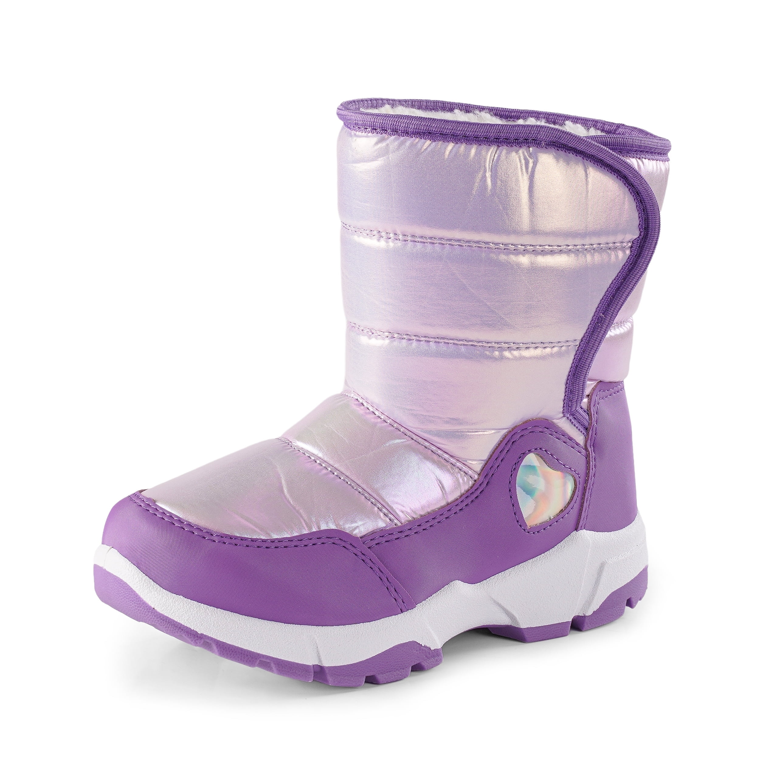 ElioGn Kids Snow Boots - Winter Warm High-Top Shoes For Boys & Girls | Water-Resistant, Rubber Sole, Black