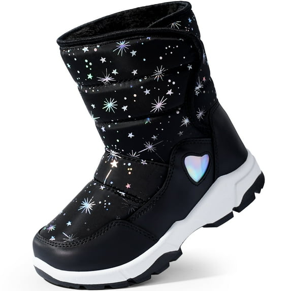 Harvest Land Toddler Girls Snow Boots Kids Winter Warm Boots Waterproof Slip Resistant Outside Shoes(Toddler/Little Kids/Big Kids)