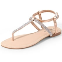 Sandals For Women Summer Fashion Crystal Flat Retro Sandals - Walmart.com