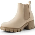 thumbnail image 1 of Harvest Land Women's Platform Chelsea Boots Chunky Block Heel Booties Slip on Ankle Boots for Ladies, 1 of 7