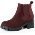 thumbnail image 1 of Harvest Land Women's Platform Chelsea Boots Chunky Block Heel Booties Slip on Ankle Boots for Ladies, 1 of 7