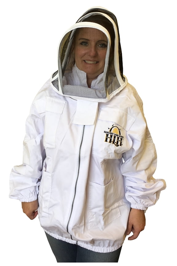 Harvest Lane Honey Beekeeping Jacket with Fencing Veil, Large