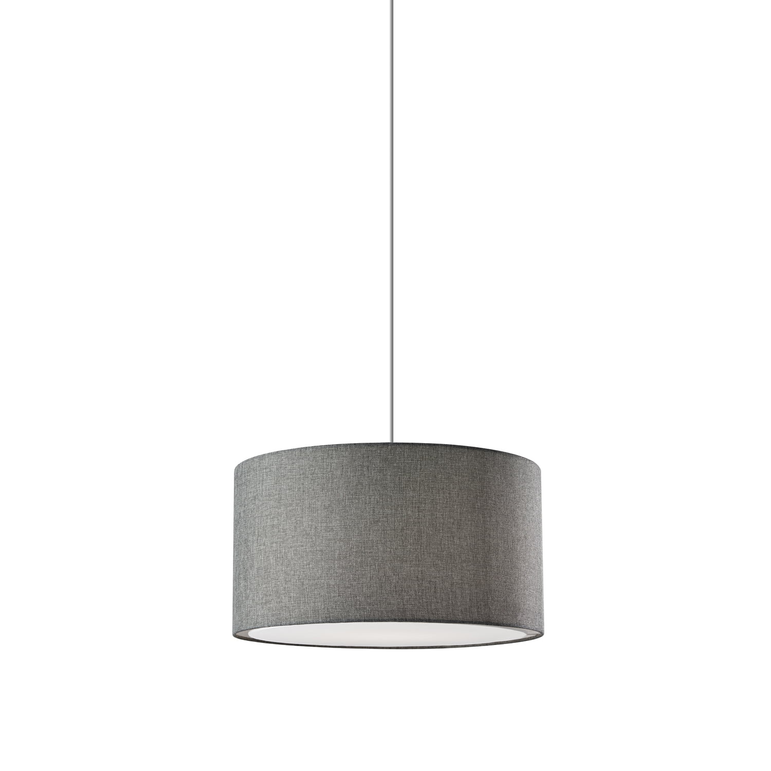 Harvest 21.65'' Gray Textured Drum Pendant with Swag Cord