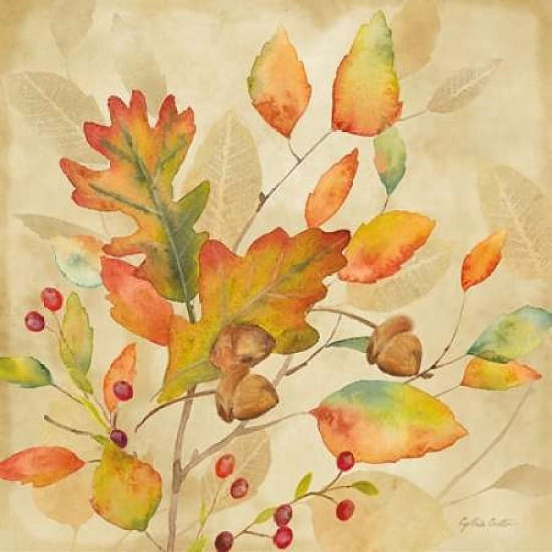 Harvest Leaves II Canvas Art - Cynthia Coulter (24 x 24)