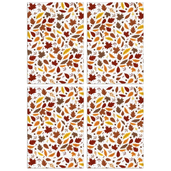 Harvest Maple Pumpkin Kitchen Towels Set of 4, Absorbent Soft Dish Towels, Fall Decor Hand Towels for Farmhouse