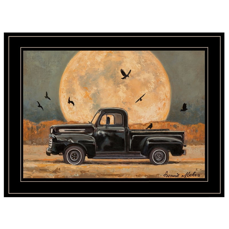 TrendyDecor4U Harvest Moon By Bonnie Mohr Framed Print COW328-704G ...