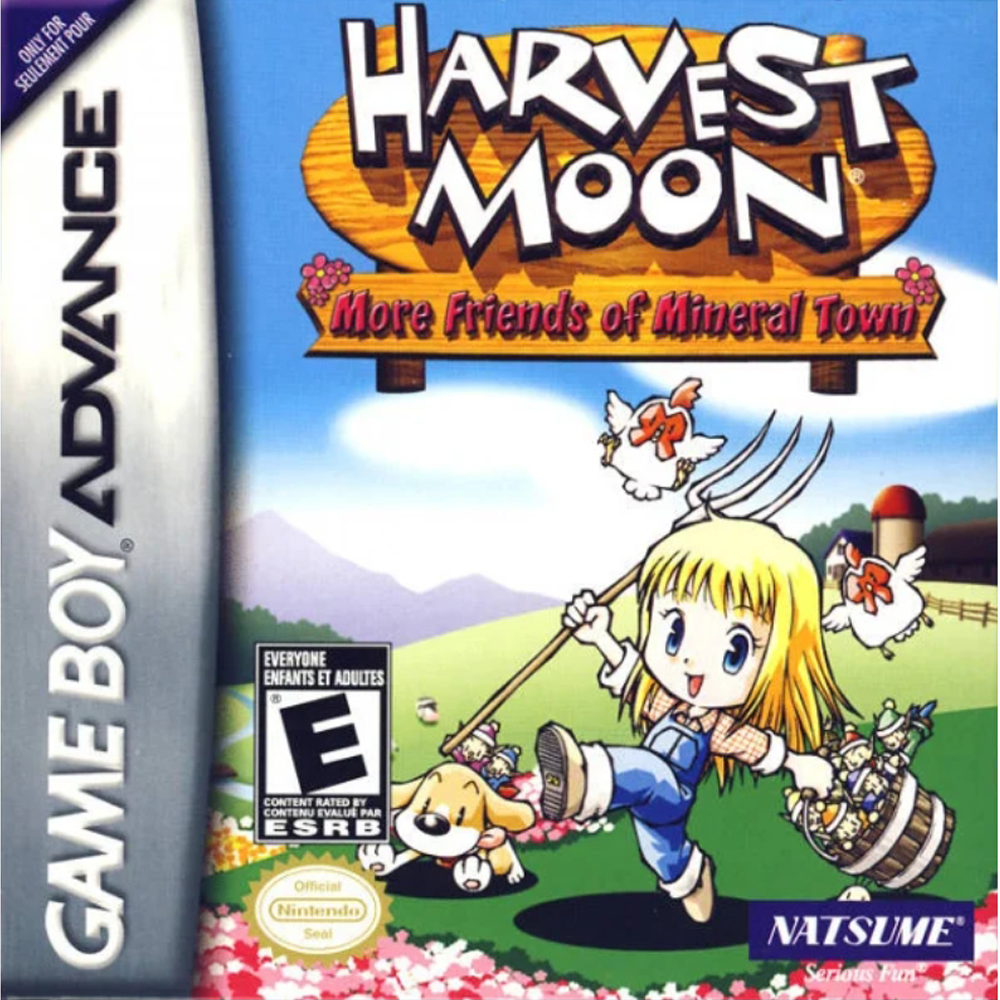Harvest Moon: More Friends of Mineral Town - Game Boy Advance - Game  Cartridge - Walmart.com, image size:1000x1000