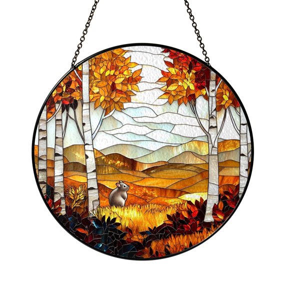 Harvest Moon Rabbit Suncatcher Hanging Ornament Present Gift Sun