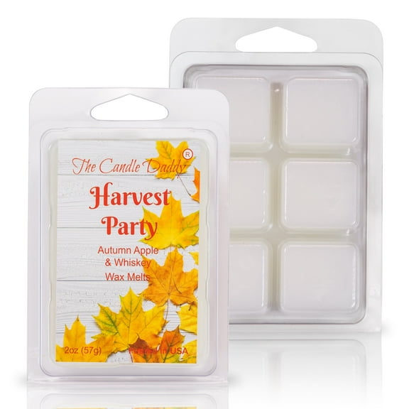 Harvest Party - Autumn Apple and Whiskey Scented Wax Melt - 1 Pack - 2 Ounces - 6 Cubes