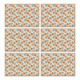 thumbnail image 1 of Harvest Party Placemats Set of 6, 12x18 Inch Rustic Linen Table Mats with Turkey and Pumpkin Pattern, Washable Farmhouse Dining Decor for Fall Family Gatherings, 1 of 5